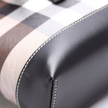 Load image into Gallery viewer, Burberry Check Coated Canvas Micro Backpack Bag Brown