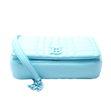 Load image into Gallery viewer, Burberry Lola Quilted Leather Flap Small Shoulder Bag Blue