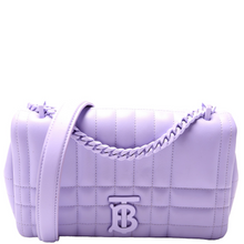 Load image into Gallery viewer, Burberry Lola Quilted Leather Flap Small Shoulder Bag Purple