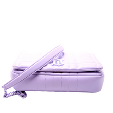 Load image into Gallery viewer, Burberry Lola Quilted Leather Flap Small Shoulder Bag Purple