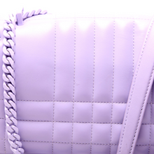 Load image into Gallery viewer, Burberry Lola Quilted Leather Flap Small Shoulder Bag Purple