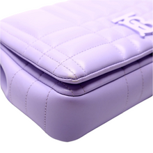 Load image into Gallery viewer, Burberry Lola Quilted Leather Flap Small Shoulder Bag Purple