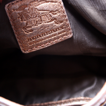 Load image into Gallery viewer, Burberry Brooke Shimmer Check Canvas Hobo Bag Brown
