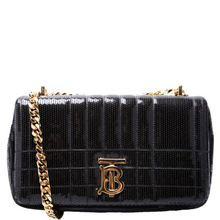 Load image into Gallery viewer, Burberry Lola Small Sequin Quilted Shoulder Bag Black