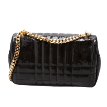 Load image into Gallery viewer, Burberry Lola Small Sequin Quilted Shoulder Bag Black