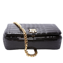 Load image into Gallery viewer, Burberry Lola Small Sequin Quilted Shoulder Bag Black
