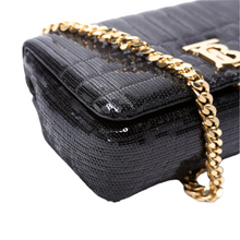 Load image into Gallery viewer, Burberry Lola Small Sequin Quilted Shoulder Bag Black
