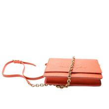 Load image into Gallery viewer, Burberry Hampshire Embossed Leather Chain Wallet Orange