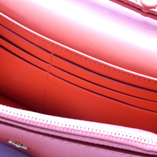 Load image into Gallery viewer, Burberry Hampshire Embossed Leather Chain Wallet Orange