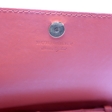 Load image into Gallery viewer, Burberry Hampshire Embossed Leather Chain Wallet Orange