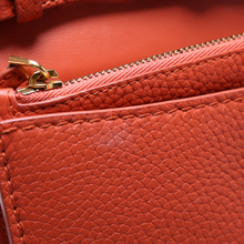 Load image into Gallery viewer, Burberry Hampshire Embossed Leather Chain Wallet Orange