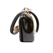 Load image into Gallery viewer, Burberry Lola Horseferry Small Leather Shoulder Bag Black