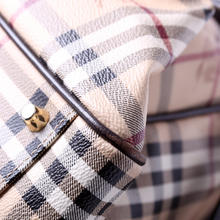 Load image into Gallery viewer, Burberry Haymarket Check Large Canterbury Canvas Tote Bag Brown