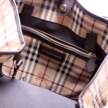 Load image into Gallery viewer, Burberry Haymarket Check Large Canterbury Canvas Tote Bag Brown