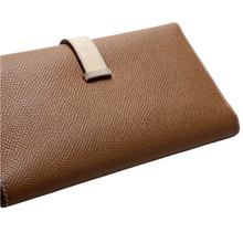 Load image into Gallery viewer, Hermes Bearn Trifold Wallet Epsom Leather Brown