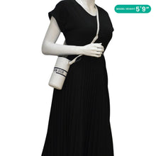 Load image into Gallery viewer, Christian Dior Vibe Bottle Printed Leather Crossbody Bag White dummy side