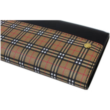 Load image into Gallery viewer, BURBERRY Small Scale Continental Check Leather Wallet Black