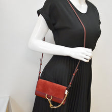 Load image into Gallery viewer, CHLOE Mini Faye Suede Calfskin Leather Shoulder Bag Red