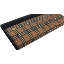 Load image into Gallery viewer, BURBERRY Small Scale Continental Check Leather Wallet Black