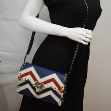 Load image into Gallery viewer, Valentino Garavani Rockstud Chevron Print Leather Bag