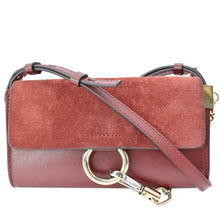 Load image into Gallery viewer, CHLOE Mini Faye Suede Calfskin Leather Shoulder Bag Red
