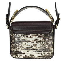 Load image into Gallery viewer, CHLOE Mini C Flap Double Carry Embossed Leather Crossbody Bag Raisin
