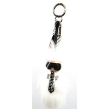 Load image into Gallery viewer, FENDI Karl Lagerfeld Stainless Steel Keychain White
