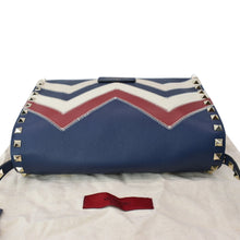 Load image into Gallery viewer, Valentino Garavani Rockstud Chevron Print Leather Bag