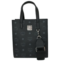 Load image into Gallery viewer, MCM Klassik Monogram Print Leather Tote Bag Black