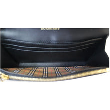 Load image into Gallery viewer, BURBERRY Small Scale Continental Check Leather Wallet Black