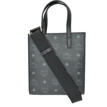 Load image into Gallery viewer, MCM Klassik Monogram Print Leather Tote Bag Black