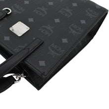Load image into Gallery viewer, MCM Klassik Monogram Print Leather Tote Bag Black