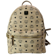 Load image into Gallery viewer, MCM Stark Classic Visetos Canvas Backpack Beige