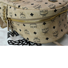 Load image into Gallery viewer, MCM Stark Classic Visetos Canvas Backpack Beige