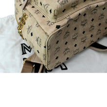 Load image into Gallery viewer, MCM Stark Classic Visetos Canvas Backpack Beige