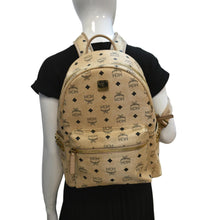 Load image into Gallery viewer, MCM Stark Classic Visetos Canvas Backpack Beige