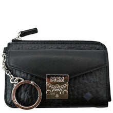 Load image into Gallery viewer, MCM Patricia Mini Visetos Coated Canvas Card Case Wallet Black