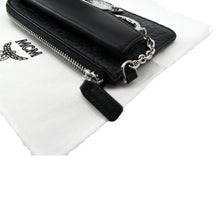Load image into Gallery viewer, MCM Patricia Mini Visetos Coated Canvas Card Case Wallet Black