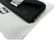 Load image into Gallery viewer, MCM Patricia Mini Visetos Coated Canvas Card Case Wallet Black