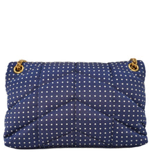 Load image into Gallery viewer, YVES SAINT LAURENT Loulou Puffer Polka Dots Canvas Crossbody Bag Blue