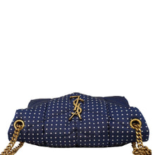 Load image into Gallery viewer, YVES SAINT LAURENT Loulou Puffer Polka Dots Canvas Crossbody Bag Blue