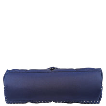 Load image into Gallery viewer, YVES SAINT LAURENT Loulou Puffer Polka Dots Canvas Crossbody Bag Blue