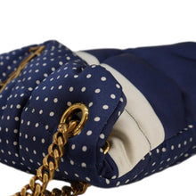 Load image into Gallery viewer, YVES SAINT LAURENT Loulou Puffer Polka Dots Canvas Crossbody Bag Blue