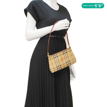 Load image into Gallery viewer, BURBERRY Haymarket House Check Canvas Pochette Bag Beige