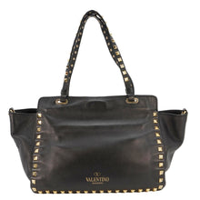 Load image into Gallery viewer, VALENTINO Garavani Rockstud Leather Tote Bag Black