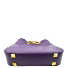 Load image into Gallery viewer, VALENTINO Stud Sign VLOGO Leather Shoulder Bag Wisteria