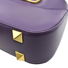 Load image into Gallery viewer, VALENTINO Stud Sign VLOGO Leather Shoulder Bag Wisteria