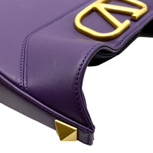 Load image into Gallery viewer, VALENTINO Stud Sign VLOGO Leather Shoulder Bag Wisteria