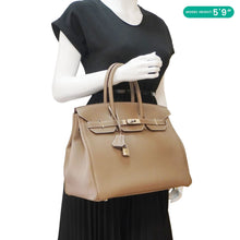Load image into Gallery viewer, HERMES Birkin 35 Togo Leather Tote Bag Etoupe
