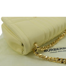 Load image into Gallery viewer, BURBERRY Lola Medium Quilted  Leather Shoulder Bag Cool Lemon